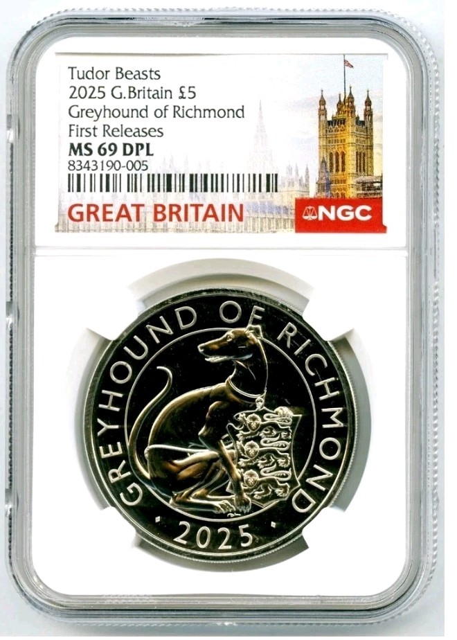 2025  GREYHOUND OF RICHMOND - 5PND - NGC - MS69 - DPL - FR