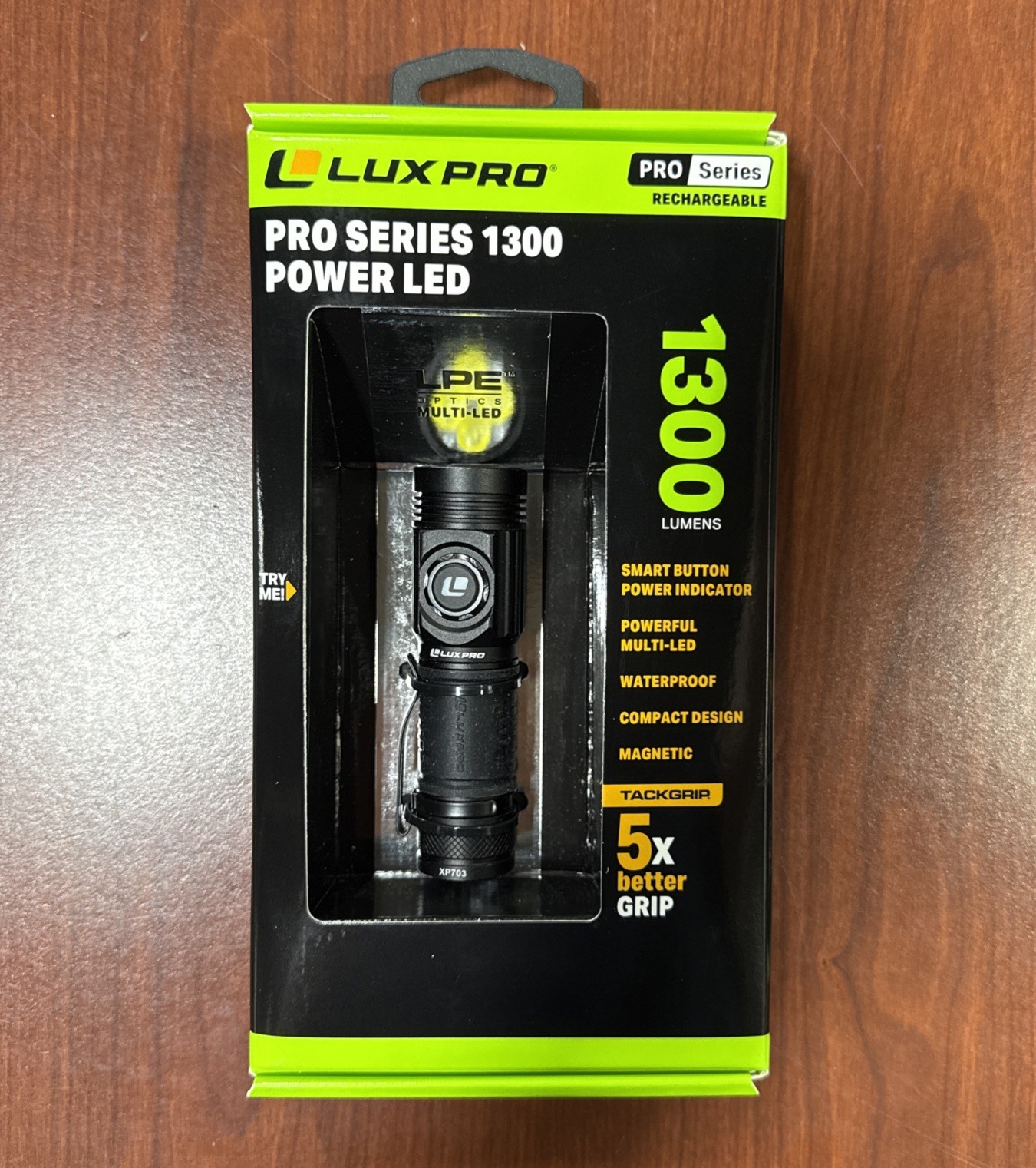 Luxpro XP703 Pro Series LED Rechargeable 1300 Lumens Compact EDC Flashlight -NEW