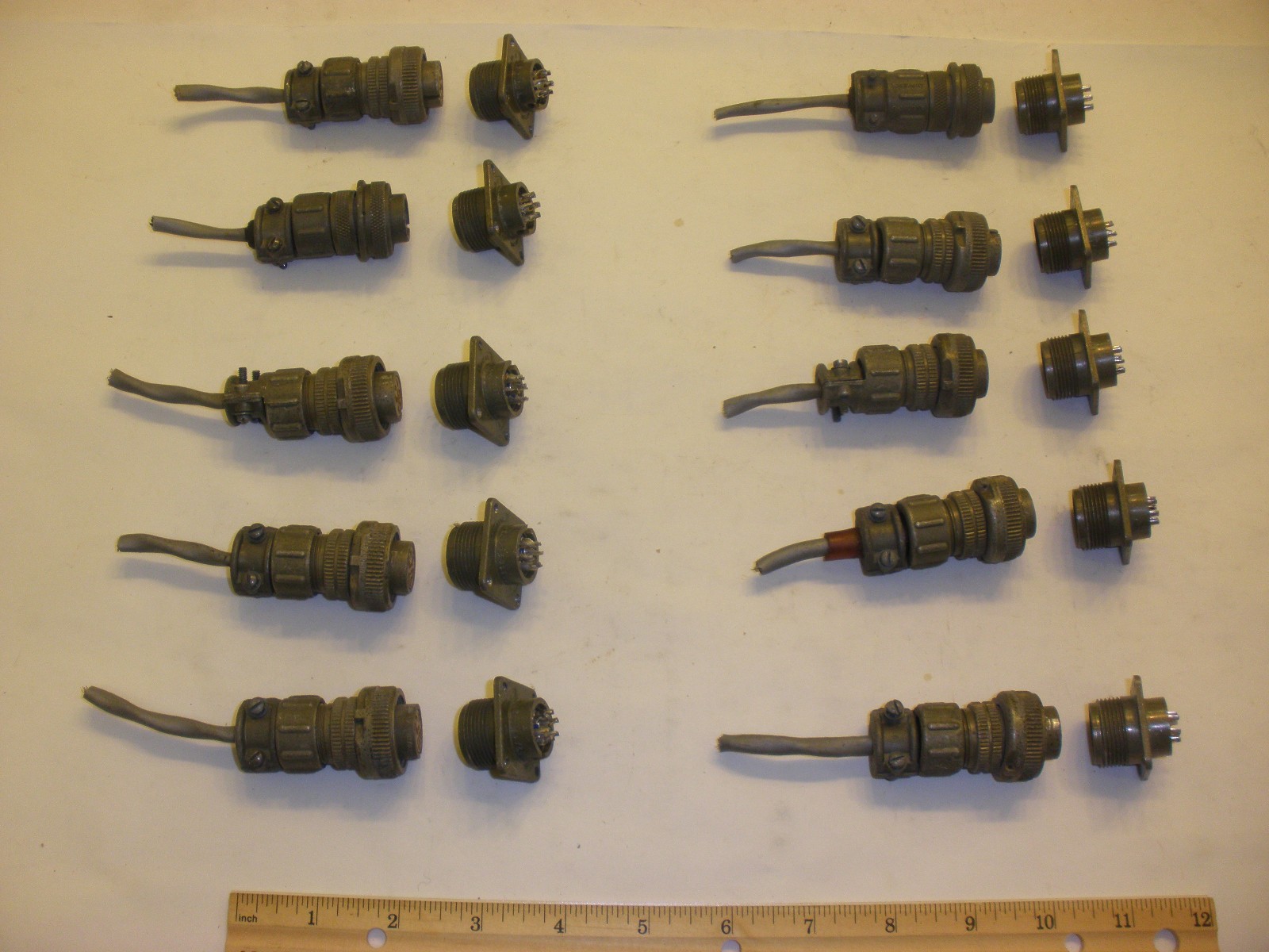 USED - Amphenol Connector Lot #5 - 6 Pin Mating Pairs
