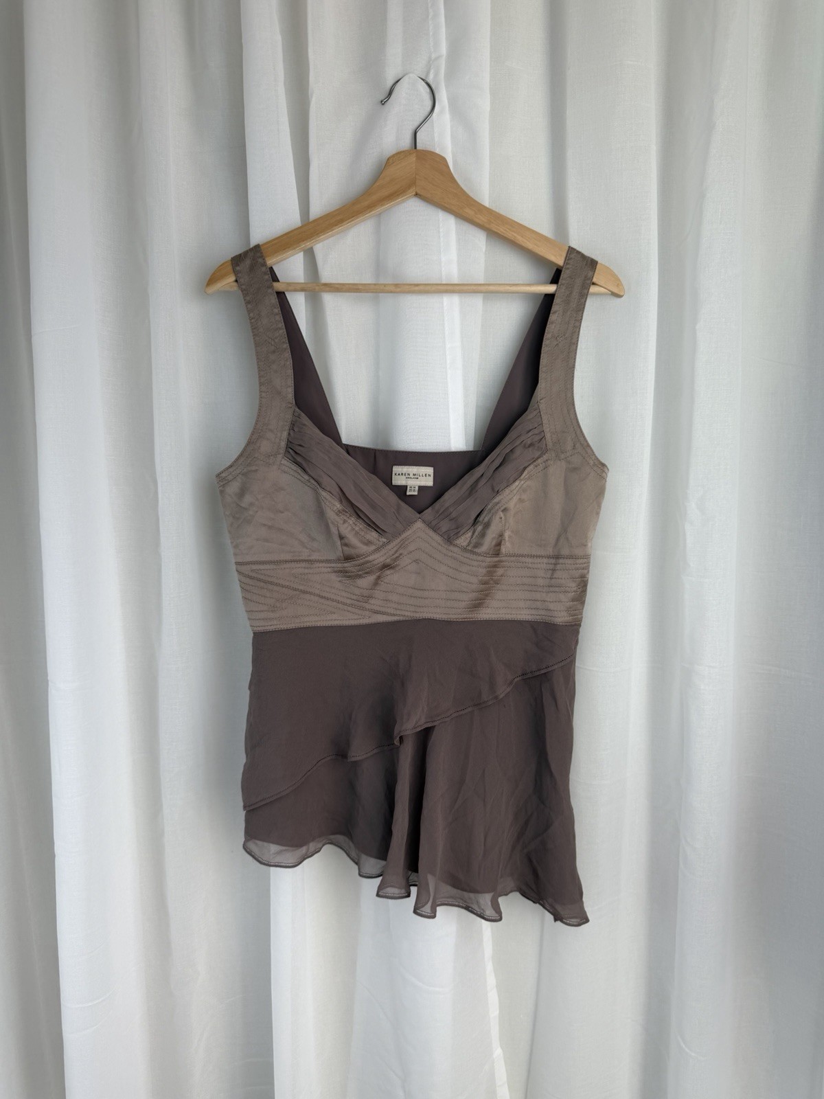 Karen Millen Vintage Y2K Silk Asymmetrical Cami Karen Millen Vintage Y2K Silk Asymmetrical Cami