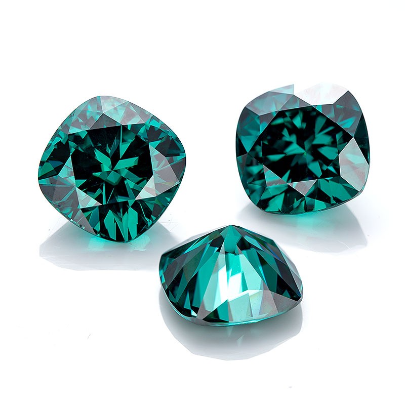 Loose Moissanite 0.5-5ct Green Cushion Cut for Jewelry Handmade GRA Certificate Loose Moissanite 0.5-5ct Green Cushion Cut for Jewelry Handmade GRA Certificate