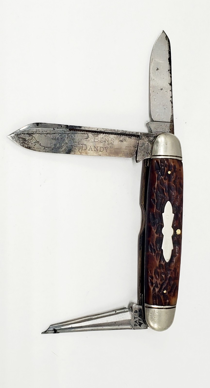 Antique Jack Knife Ben's Handy Dandy Union Stock Yards Knife Chicago 1908-1920's