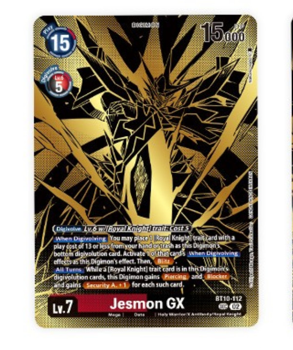 Alternate art Jesmon GX Bt10-112 PB-21 Tamer\'s Evolution Box Rise of Digimon Alternate art Jesmon GX Bt10-112 PB-21 Tamer\'s Evolution Box Rise of Digimon