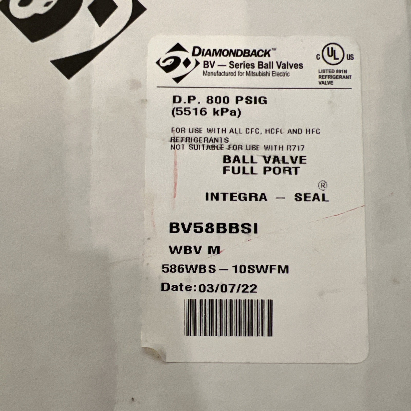 DiamondBack BV58BBSI Series Ball Valve Full Port 5/8-inch SWEAT Made in USA DiamondBack BV58BBSI Series Ball Valve Full Port 5/8-inch SWEAT Made in USA