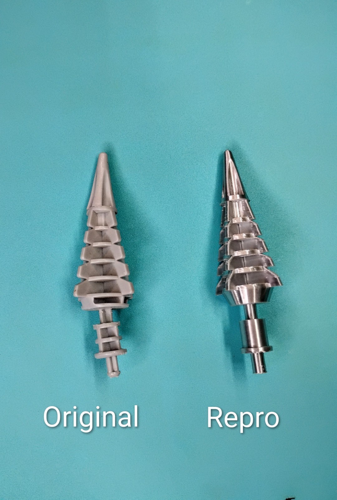 1993 Mighty Morphin Power Rangers Dragonzord Repro Tail Tip (Custom Chrome)
