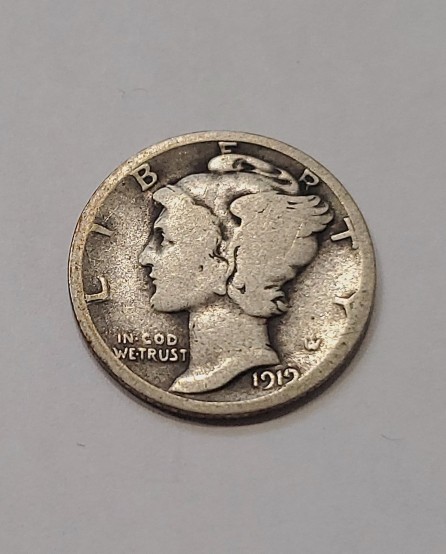Circulated Tougher Early-Date 1919-D MERCURY DIME w/FREE SHIPPING Circulated Tougher Early-Date 1919-D MERCURY DIME w/FREE SHIPPING