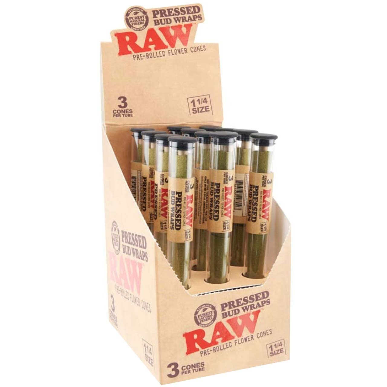 RAW Pressed 1 1/4 Wraps Rolling Paper 3ct -FULL BOX -36 Total Wraps RAW Pressed 1 1/4 Wraps Rolling Paper 3ct -FULL BOX -36 Total Wraps