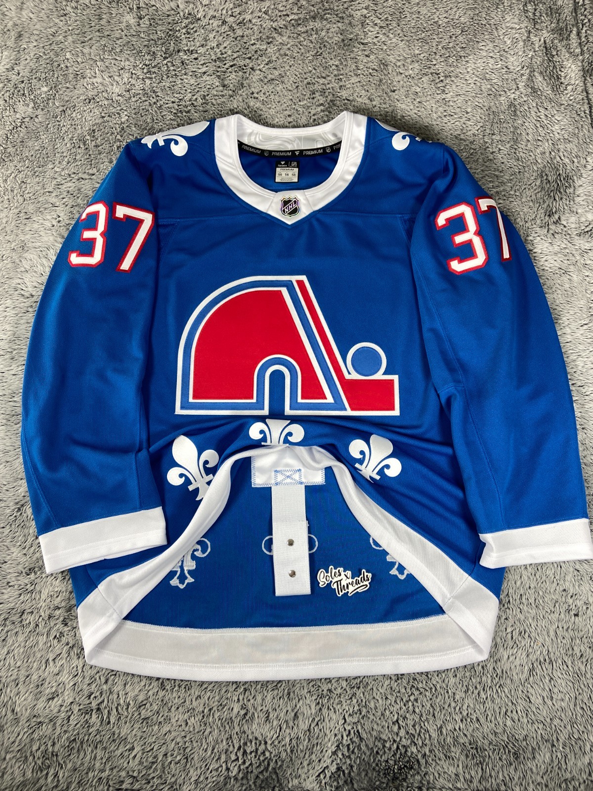 Quebec Nordiques Colorado Avalanche Fanatics Premium Mittelstadt #37 Jersey 56