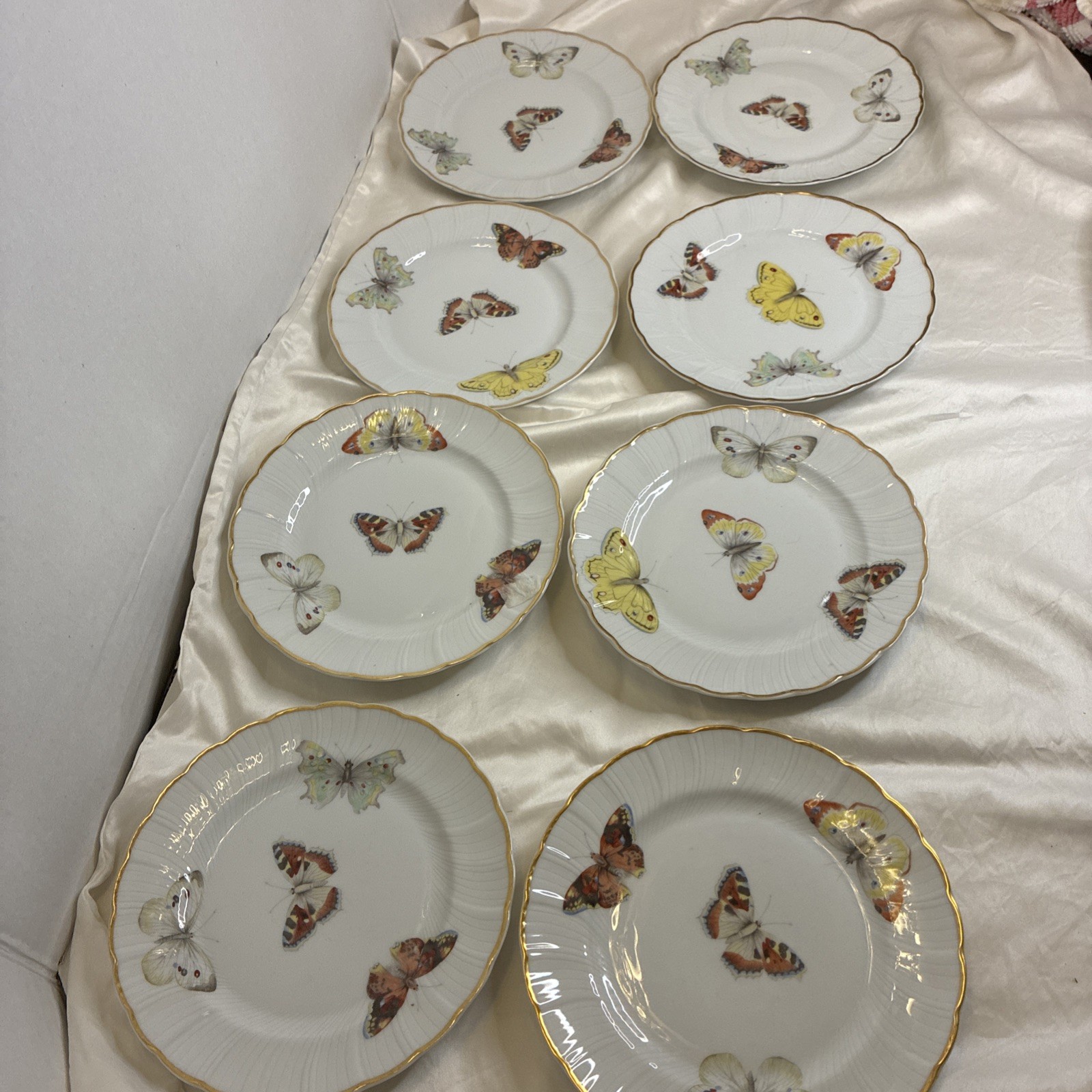 Limoges B & C Plates Butterfly France Bernardaud & Co. 6.5 Limoges B & C Plates Butterfly France Bernardaud & Co. 6.5