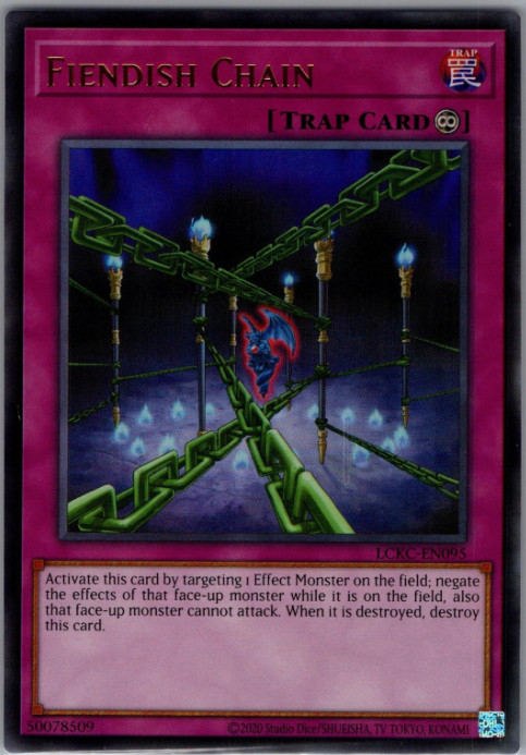 Fiendish Chain LCKC-EN095 - ULTRA RARE - Unlimited E. - NM/M Fiendish Chain LCKC-EN095 - ULTRA RARE - Unlimited E. - NM/M