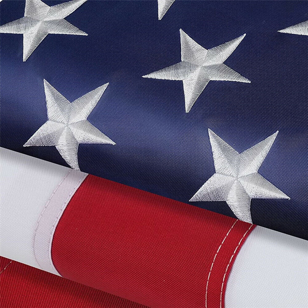 American US Flag Heavy Duty Nylon Double Stitching Embroidered USA Banner Flags American US Flag Heavy Duty Nylon Double Stitching Embroidered USA Banner Flags