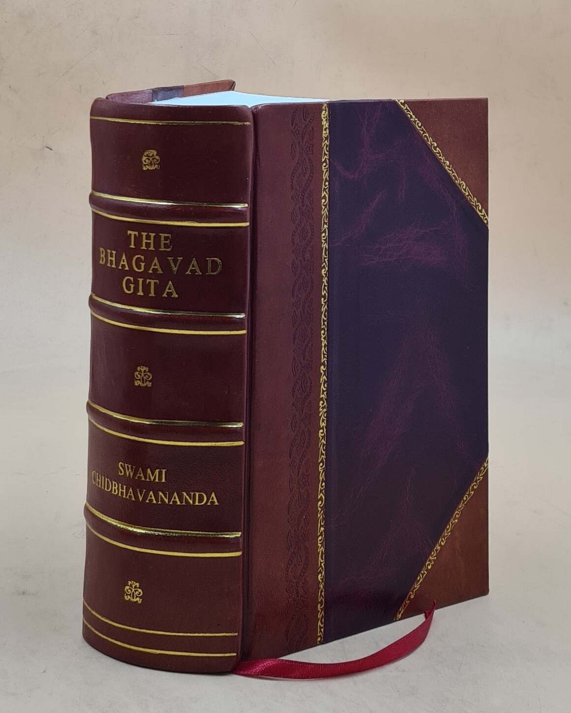 The Bhagavad Gita 1834 By Swami Chidbhavananda [Leather Bound]
