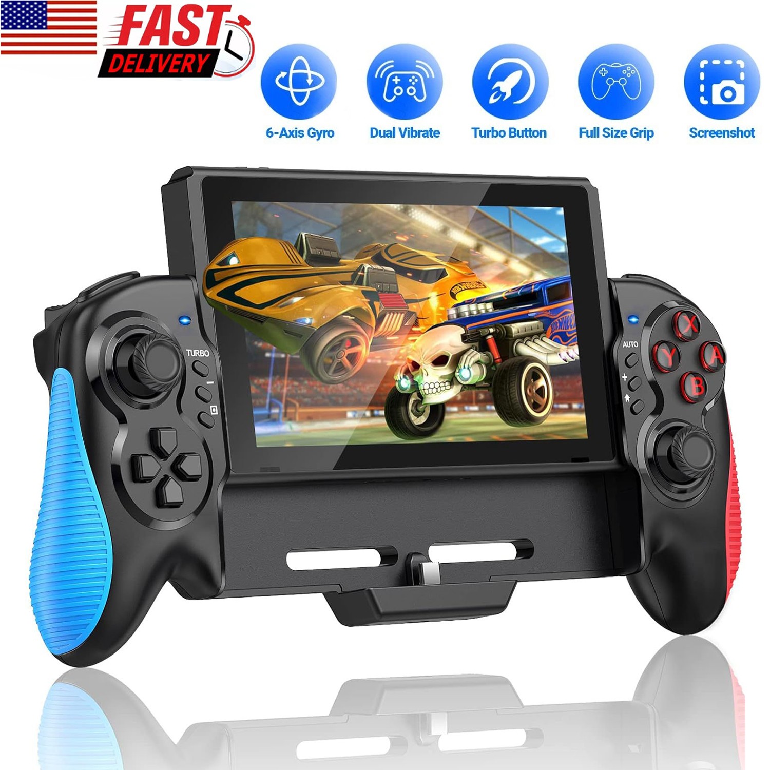 Gamepad Dual Vibration Handheld Controller For Nintendo Switch Joy-Con Game Grip Gamepad Dual Vibration Handheld Controller For Nintendo Switch Joy-Con Game Grip