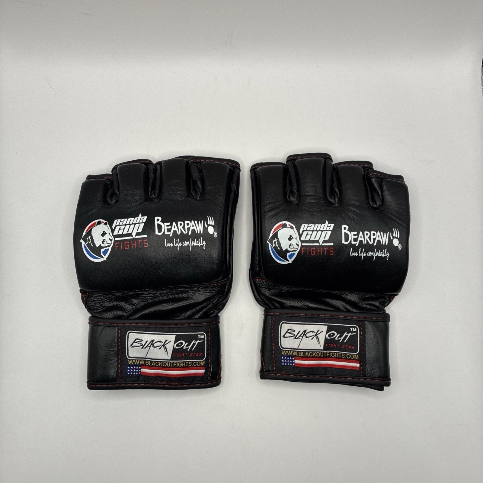 blackout fightgear Men's L Official Fight Glove MMA Grappling fight Open Fingers blackout fightgear Men's L Official Fight Glove MMA Grappling fight Open Fingers