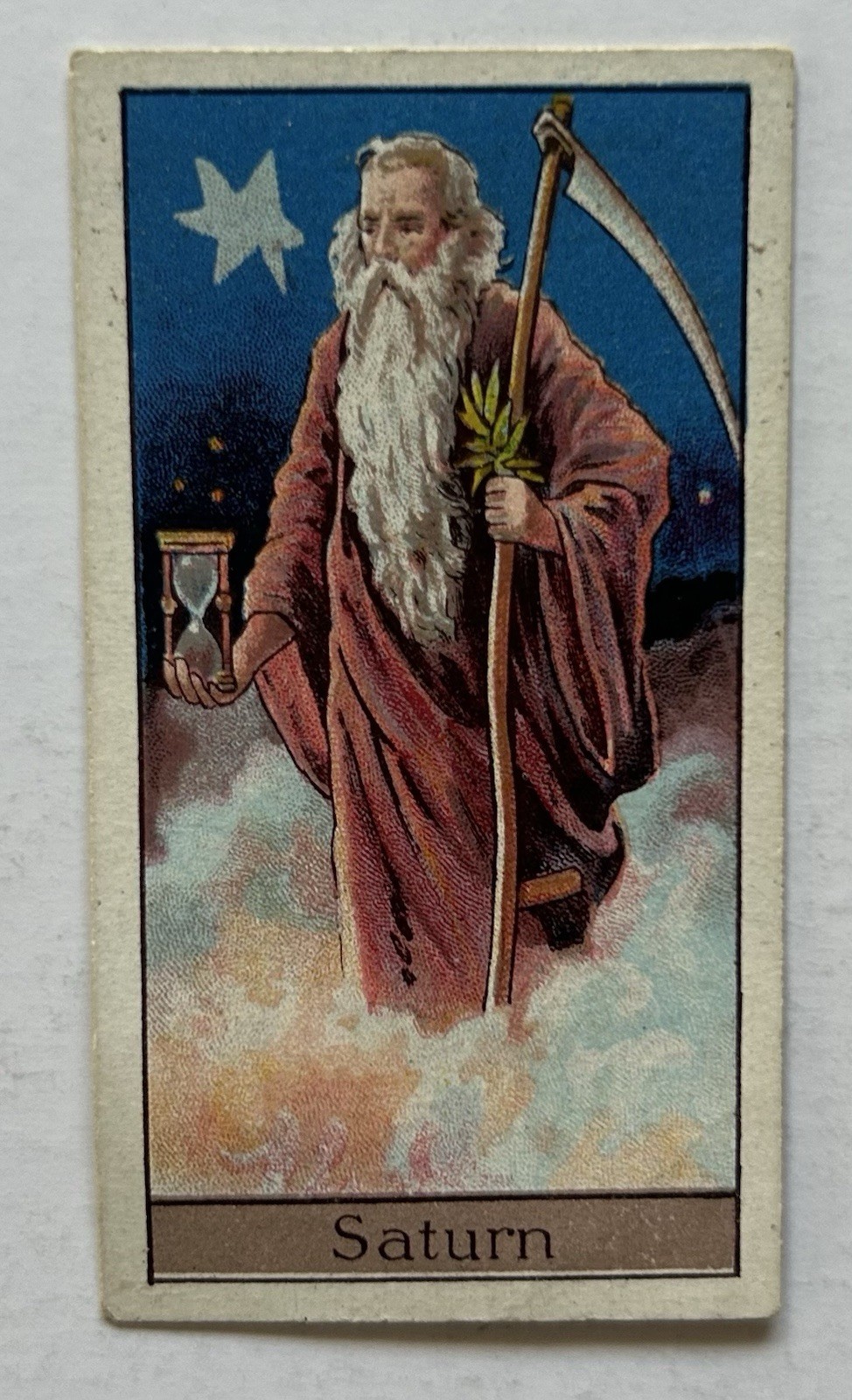 1924 Boguslavsky Turf Saturn Mythological God Scythe Tobacco Card TR7 1924 Boguslavsky Turf Saturn Mythological God Scythe Tobacco Card TR7