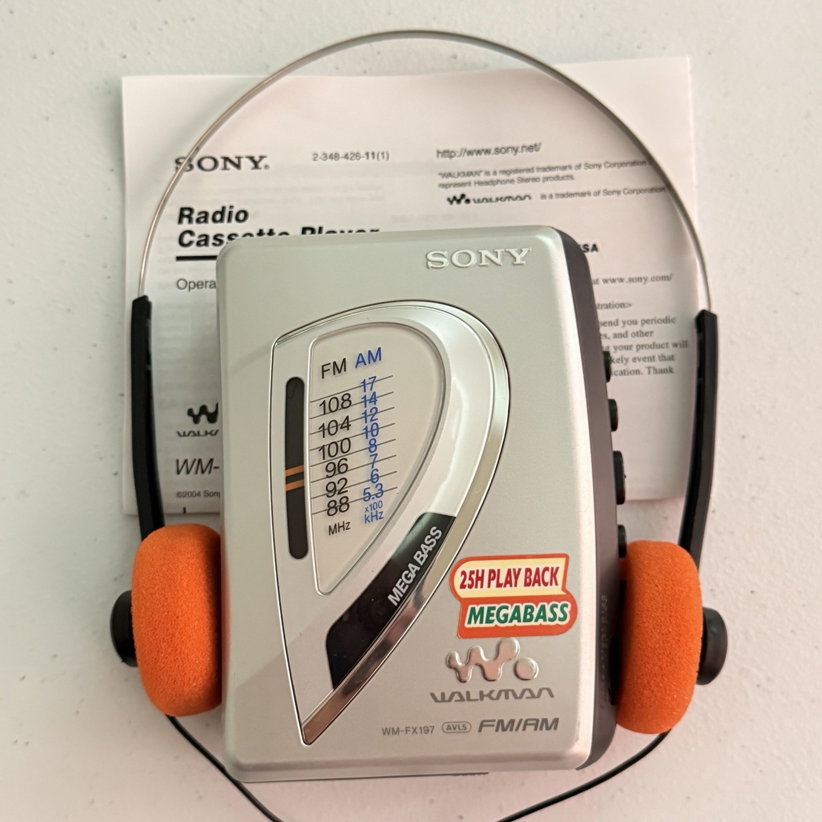 SONY Walkman WM-FX197 Cassette Player & AM/FM Radio- New Belt - Reconditioned