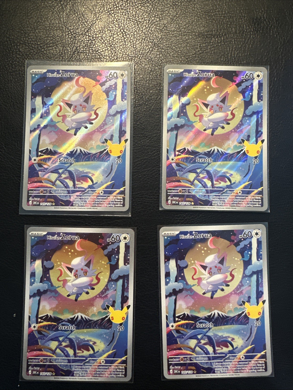 Hisuian Zorua 145/128 Me: 30th Celebration Holo Hisuian Zorua 145/128 Me: 30th Celebration Holo