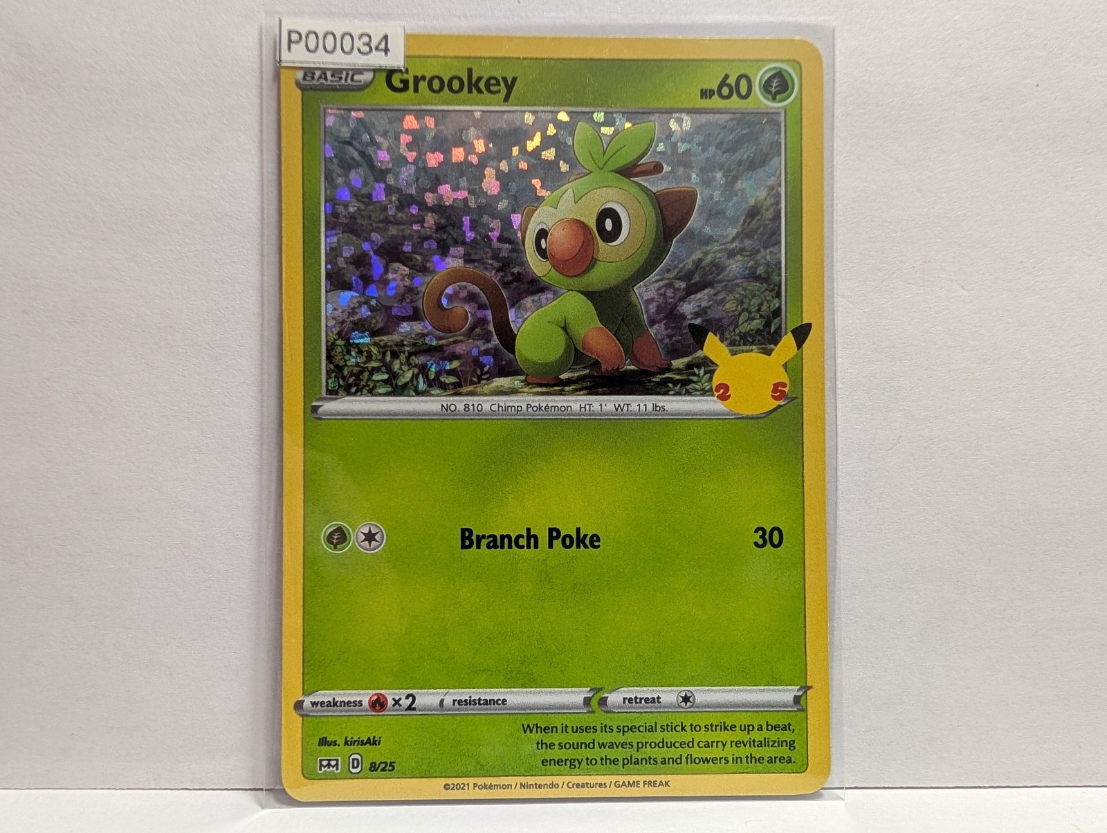 Pokemon TCG Grookey 8/25 Holo Pokemon TCG Grookey 8/25 Holo