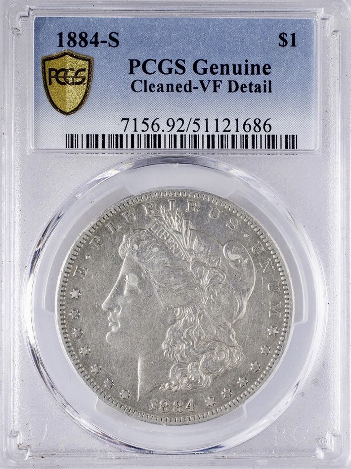 1884-S Morgan Dollar PCGS VF Details Cleaned “Major Key Date”