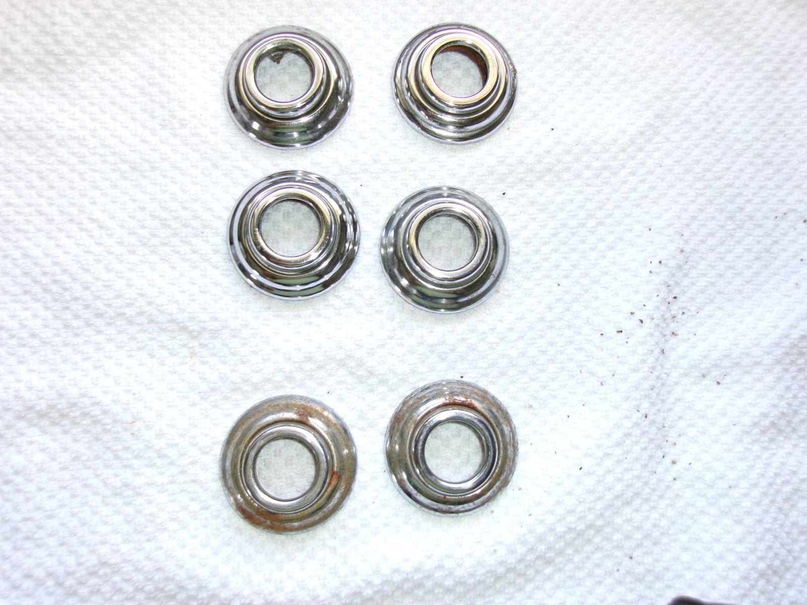 6 each 1948 1949 Cadillac interior escutcheons 6 each 1948 1949 Cadillac interior escutcheons