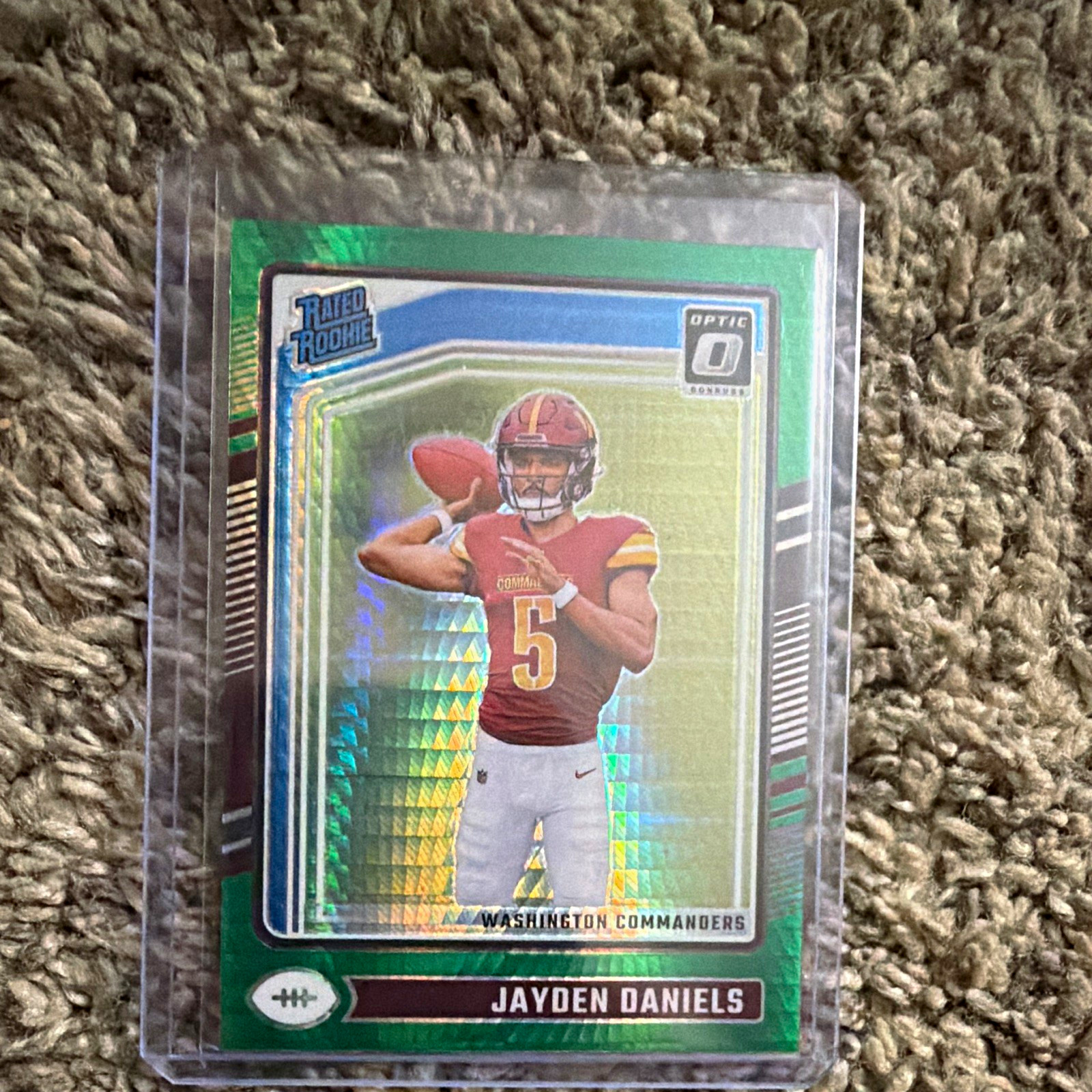 2024 Panini Optic Rated Rookie Green Hyper Prizm Jayden Daniels RC #248 2024 Panini Optic Rated Rookie Green Hyper Prizm Jayden Daniels RC #248