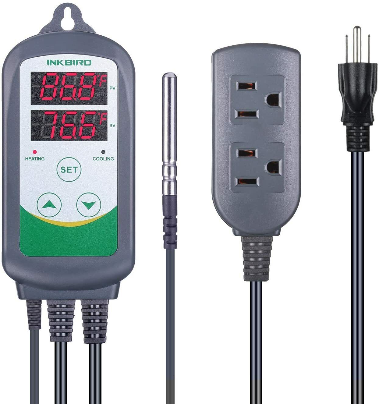 Inkbird Temperature Controller 308 Digital Thermostat Switch 110V Heat Cool C/F