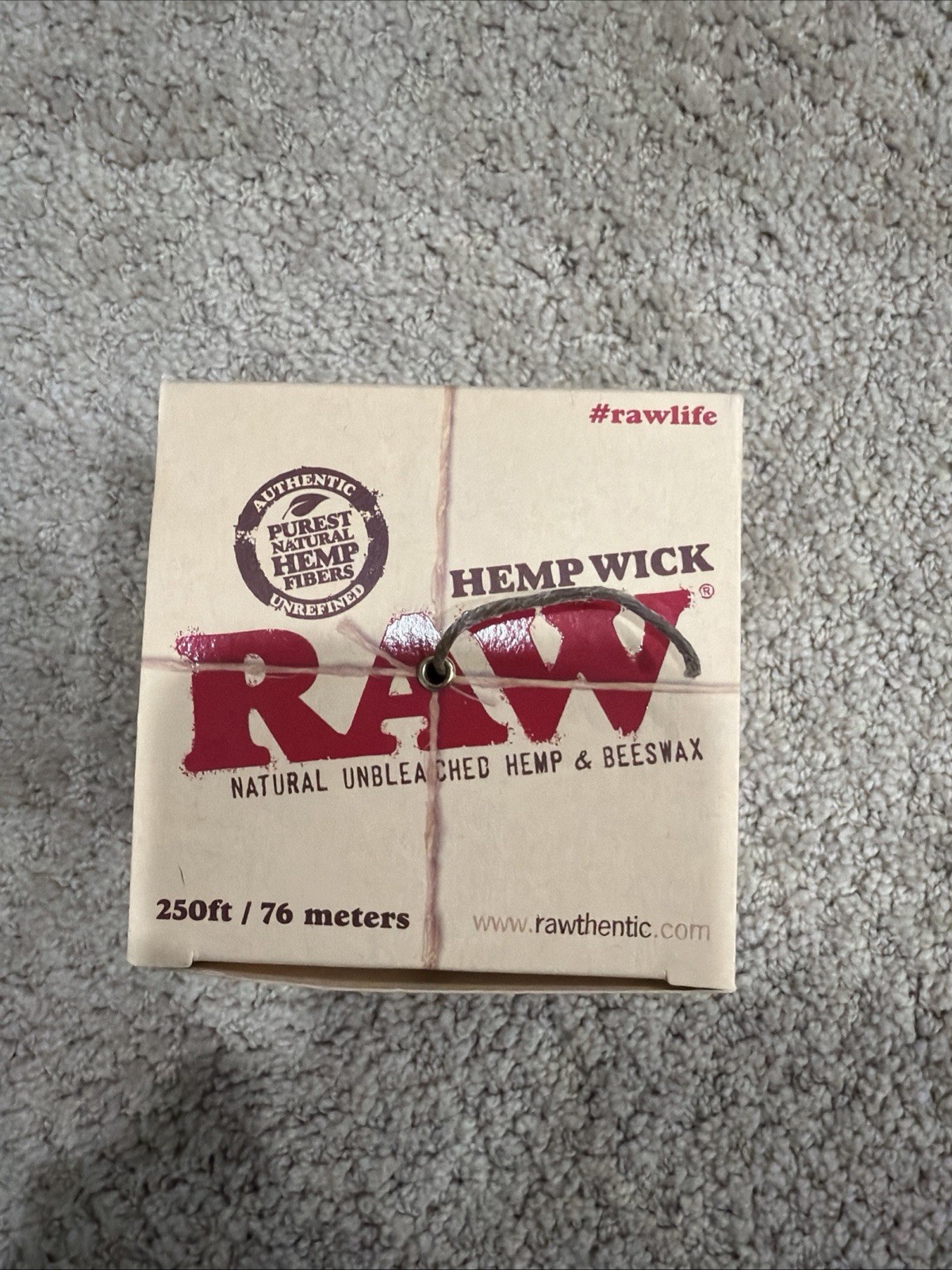 RAW HEMP WICK BALL EUROPEAN EDITION 250FT 1 PC BOXED - Natural Hemp & Beeswax RAW HEMP WICK BALL EUROPEAN EDITION 250FT 1 PC BOXED - Natural Hemp & Beeswax