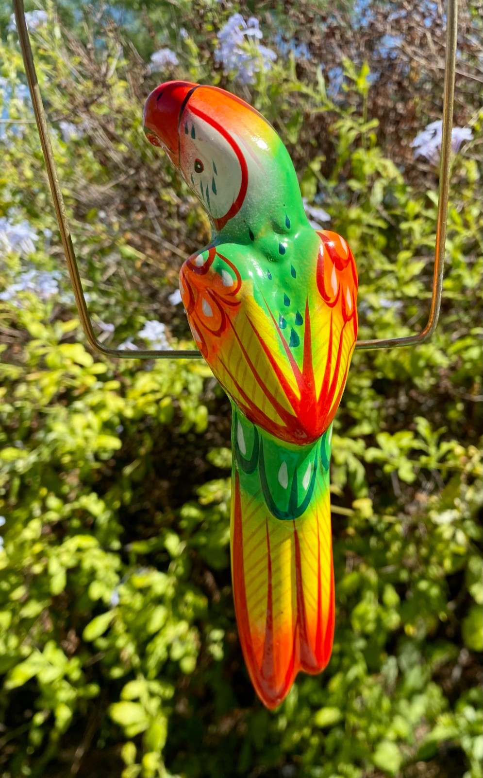 Talavera Bird Handmade Painted Ceramic Parrot Mexican Pottery Hanging Patio #2