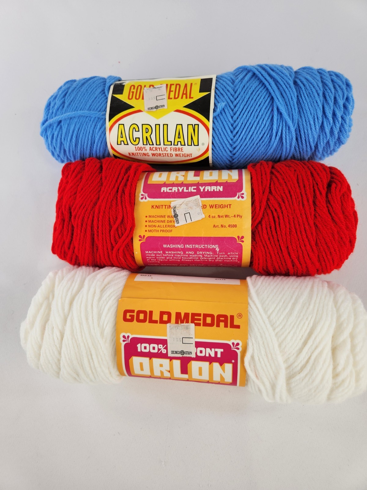 Vintage Red White Blue Yarn Acrilan Orlon Acrylic Fiber Skeins Knitting Crafts Vintage Red White Blue Yarn Acrilan Orlon Acrylic Fiber Skeins Knitting Crafts