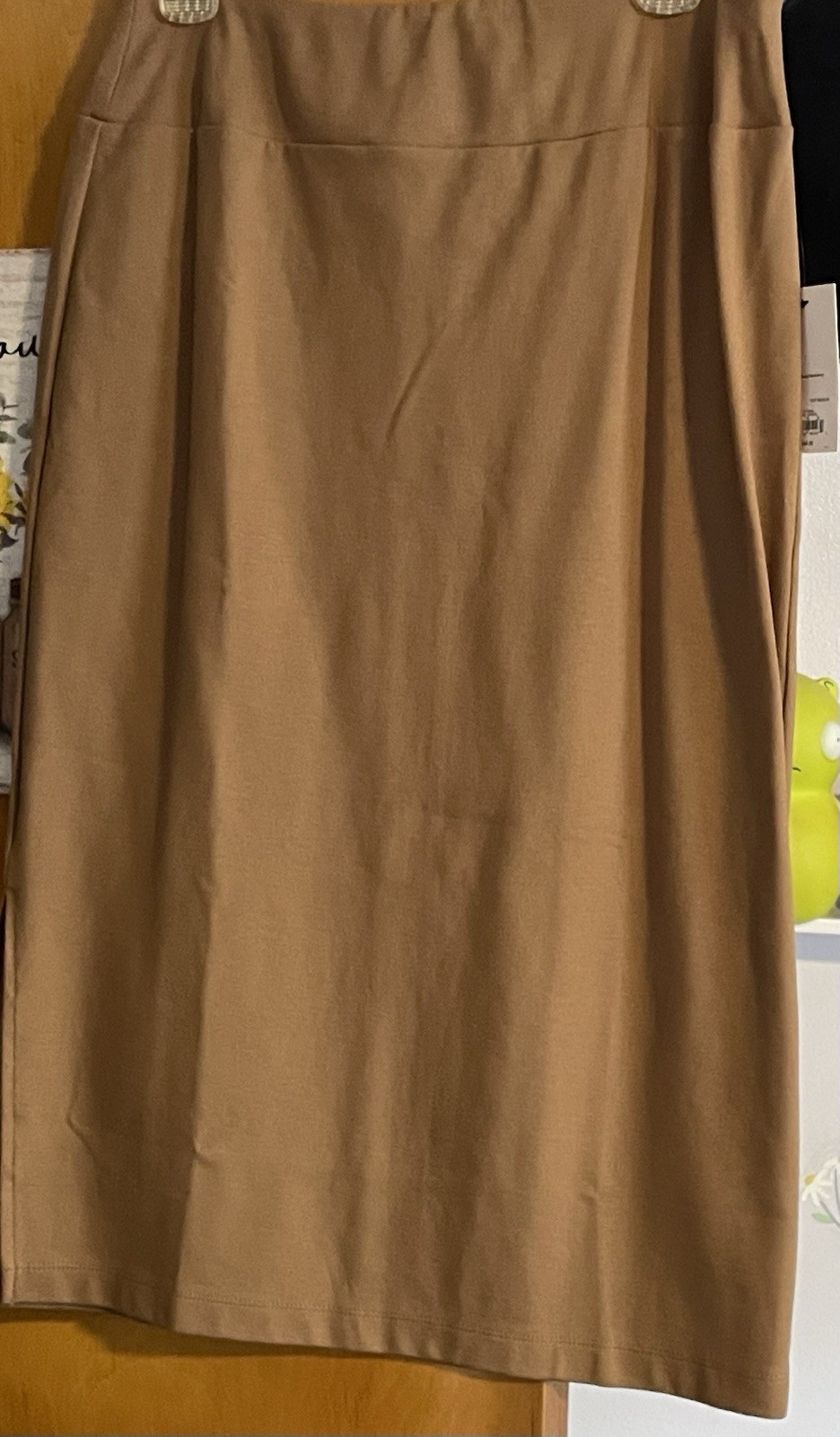 Nine West Medium Camel Ponte Pencil Skirt Pull-On NWT $40 Style 0265G91 M