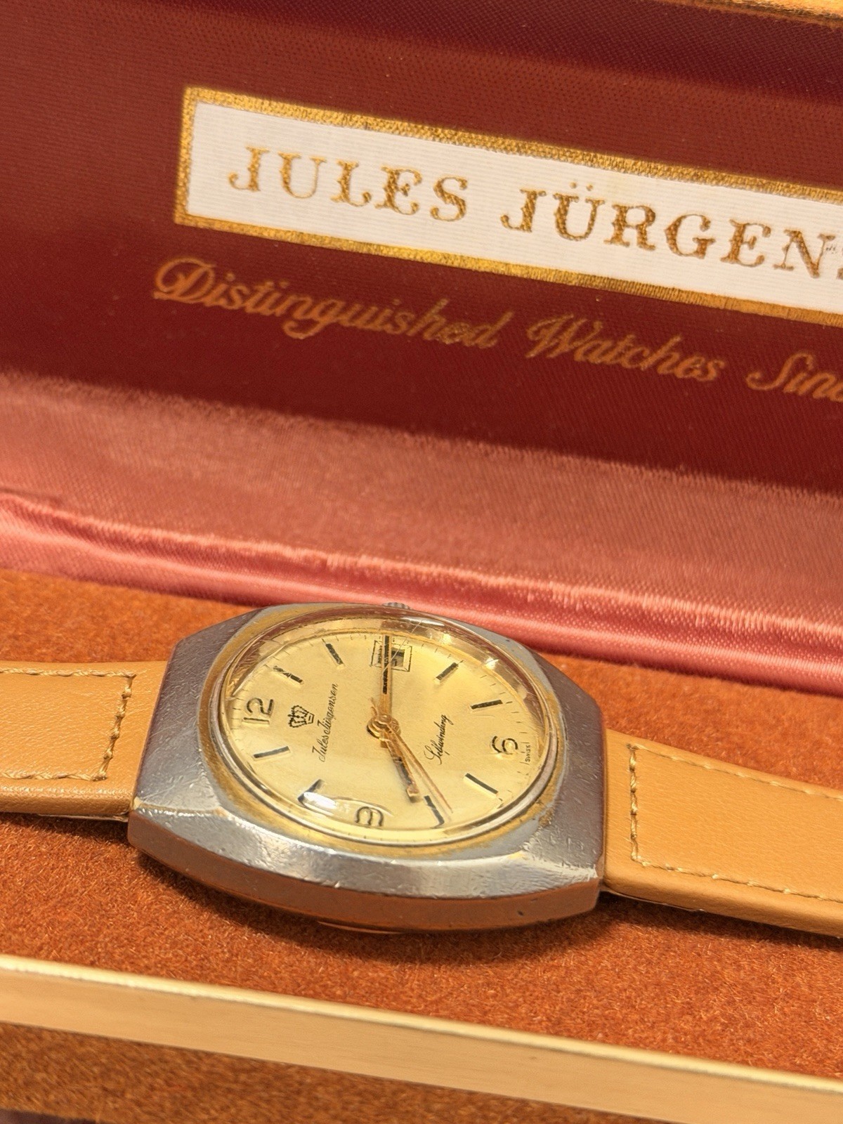 Vintage Jules Jurgensen 4006 Automatic Swiss Selfwinding Watch 36mm w/ Box Vintage Jules Jurgensen 4006 Automatic Swiss Selfwinding Watch 36mm w/ Box
