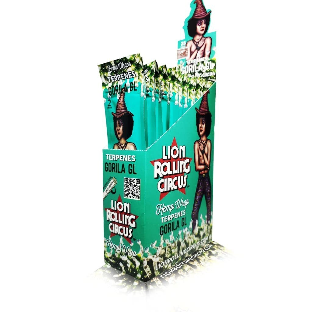 Lion Rolling Circus Herbal Papers GORILLA GL TERPENES Box 25/2ct Packs Lion Rolling Circus Herbal Papers GORILLA GL TERPENES Box 25/2ct Packs