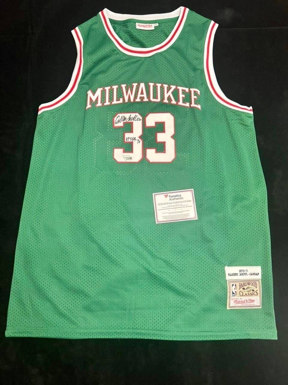 Kareem Abdul‑Jabbar Milwaukee Bucks Autographed Green Jersey-Fanatics Authentic Kareem Abdul‑Jabbar Milwaukee Bucks Autographed Green Jersey-Fanatics Authentic