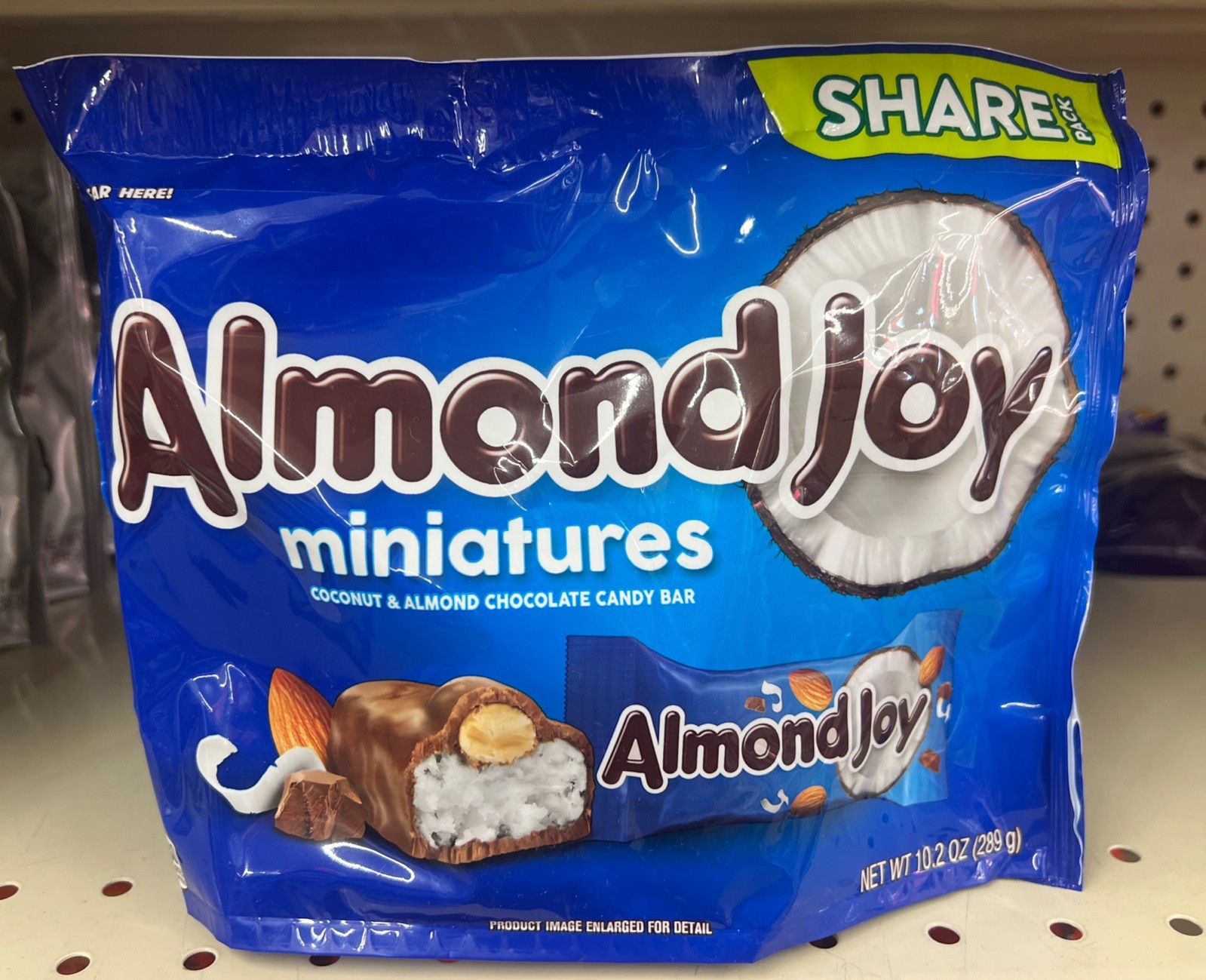 1- Bags Almond Joy Miniatures Coconut & Almond Chocolate Candy Bars