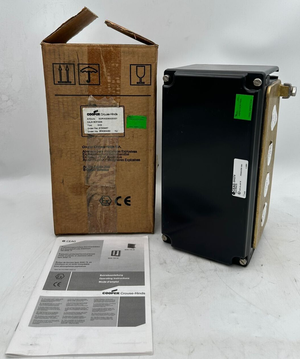 COOPER CROUSE-HINDS CEAG GHG74 EXPLOSION PROTECTED TEMINAL BOX 21505457 COOPER CROUSE-HINDS CEAG GHG74 EXPLOSION PROTECTED TEMINAL BOX 21505457