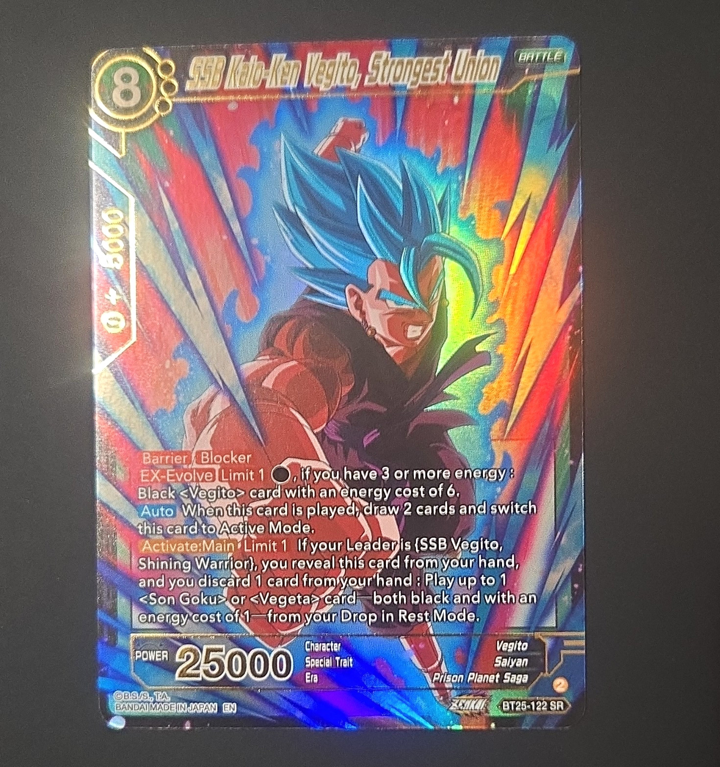 Bandai SSB Kai-Ken Vegito Strongest Union BT26-122 SR Foil Holo DBS Eng