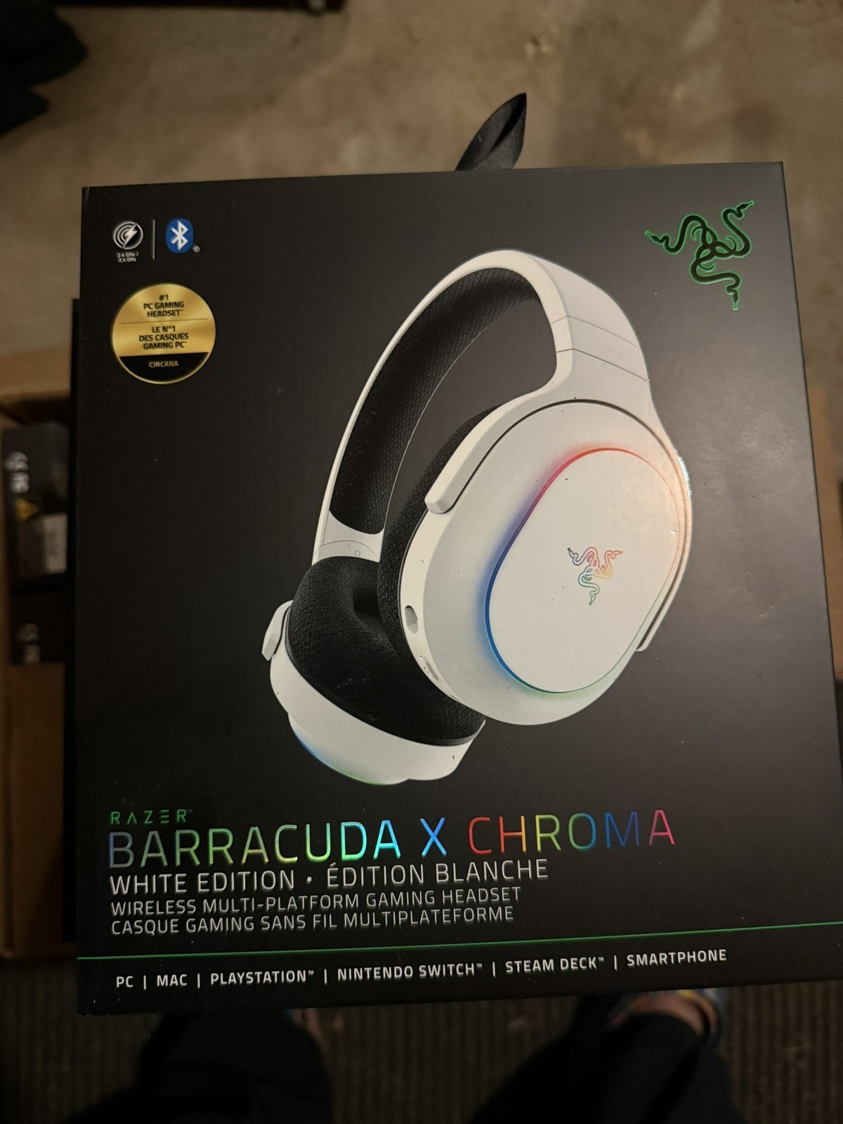 New & Sealed Razer Barracuda X Chroma White Edition Wireless Gaming Headset 