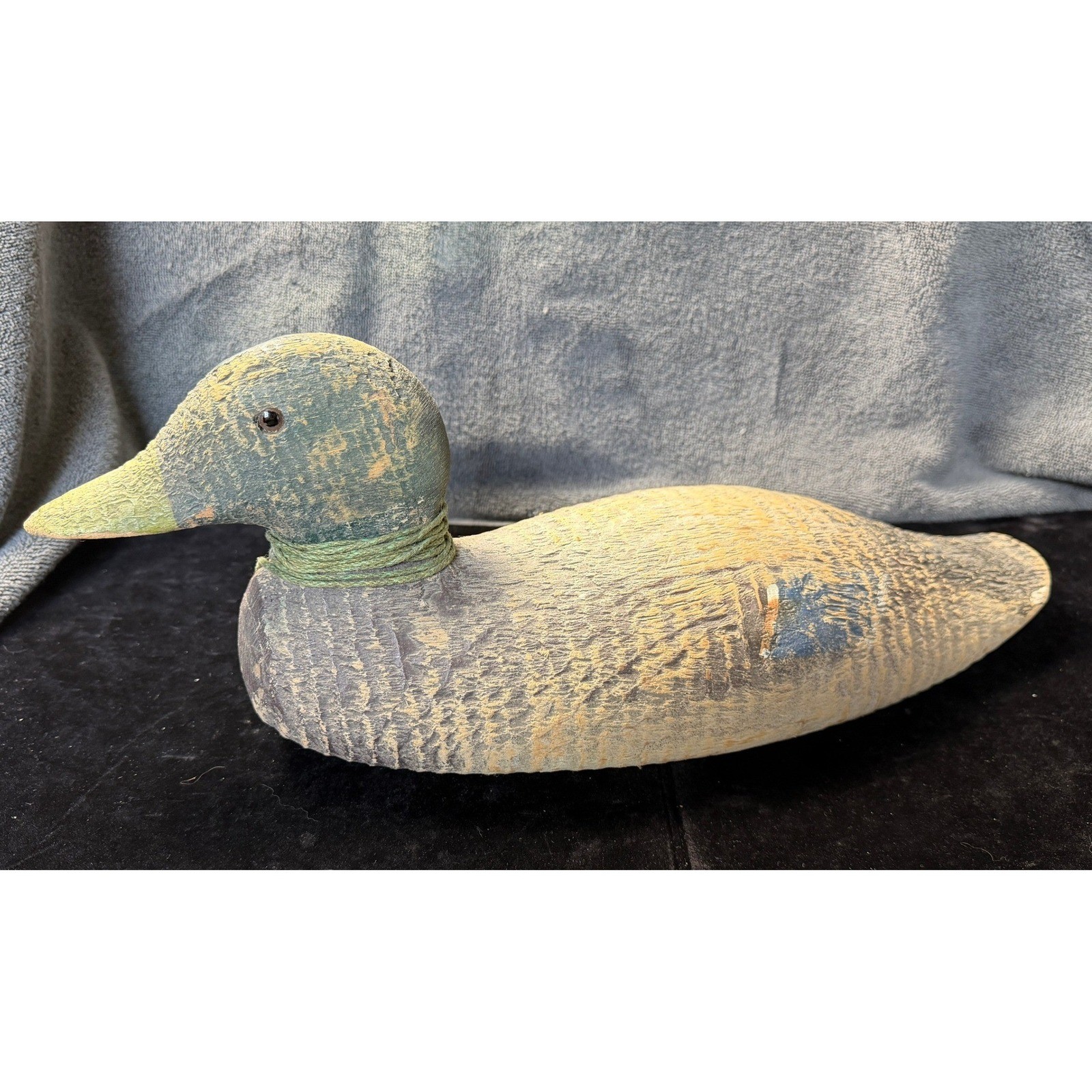 Vintage Hand Carved Wooden Duck Decoy Rustic Folk Art Mallard Hunting Decor Vintage Hand Carved Wooden Duck Decoy Rustic Folk Art Mallard Hunting Decor