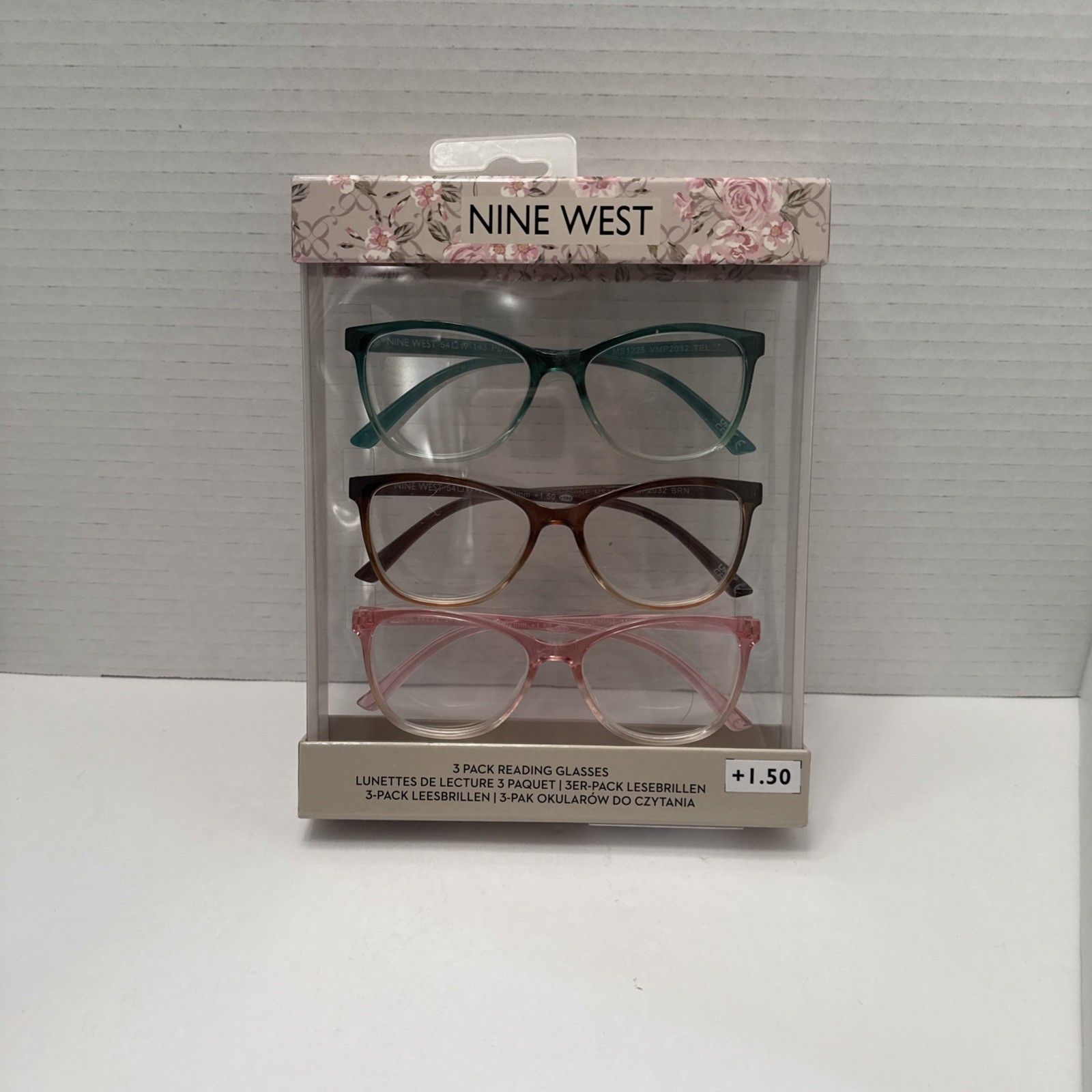 Nine West +1.50 Readers Women’s 3 Pack Premium Reading Glasses Multi-Color Nine West +1.50 Readers Women’s 3 Pack Premium Reading Glasses Multi-Color