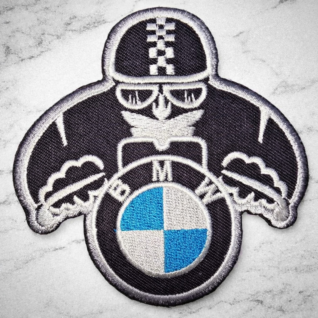 BMW MOTORCYCLE EMBROIDERED IRON ON PATCH 3.25 BMW MOTORCYCLE EMBROIDERED IRON ON PATCH 3.25