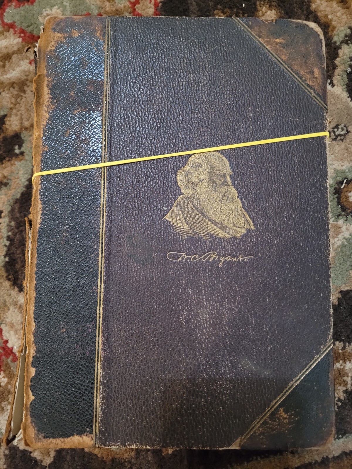 Antique c1880 Family Library Poetry & Song Bryant Holiday Edition AS IS