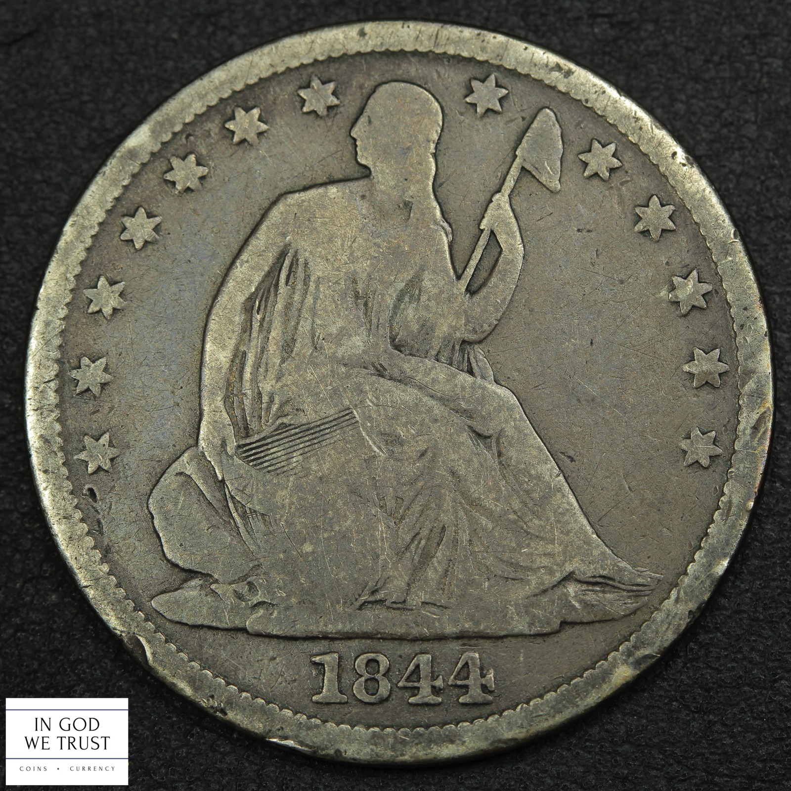 1844 O Seated Liberty Silver Half Dollar 50C 1844 O Seated Liberty Silver Half Dollar 50C