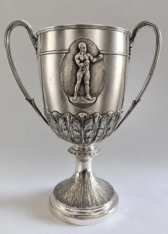 Victorian Sterling Silver Boxing Trophy J.N. Mappin London 1888 H. Brown