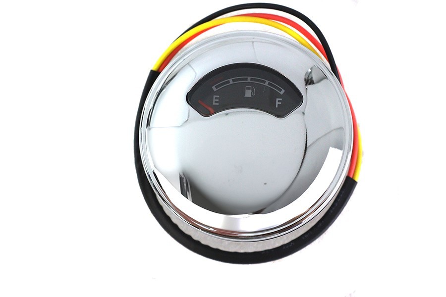 V-Twin 38-0515 Chrome Fuel Gauge for 01-07 Harley