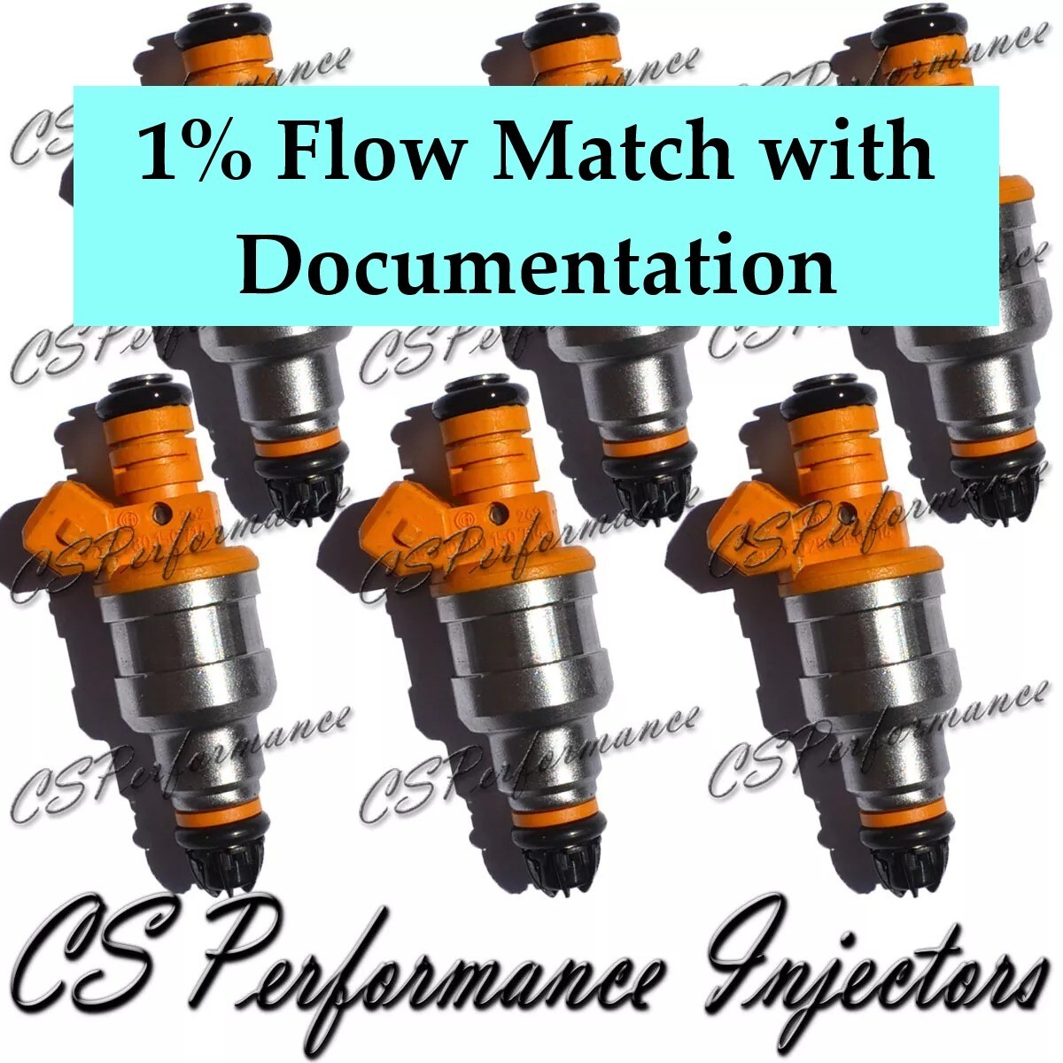 1% Flow Match OEM Bosch Fuel Injectors Set (6) 0280150714 for 86-93 BMW 3.5L I6