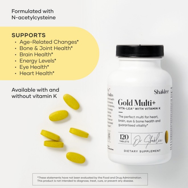 Vita-Lea Gold® with Vitamin K for Adults Over 50 - High-Potency Formula 120 Tabl