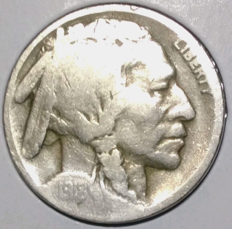  VERY RARE 1918/7-d Buffalo Nickel Overdate Restored Date 8 Stamped Over 7 