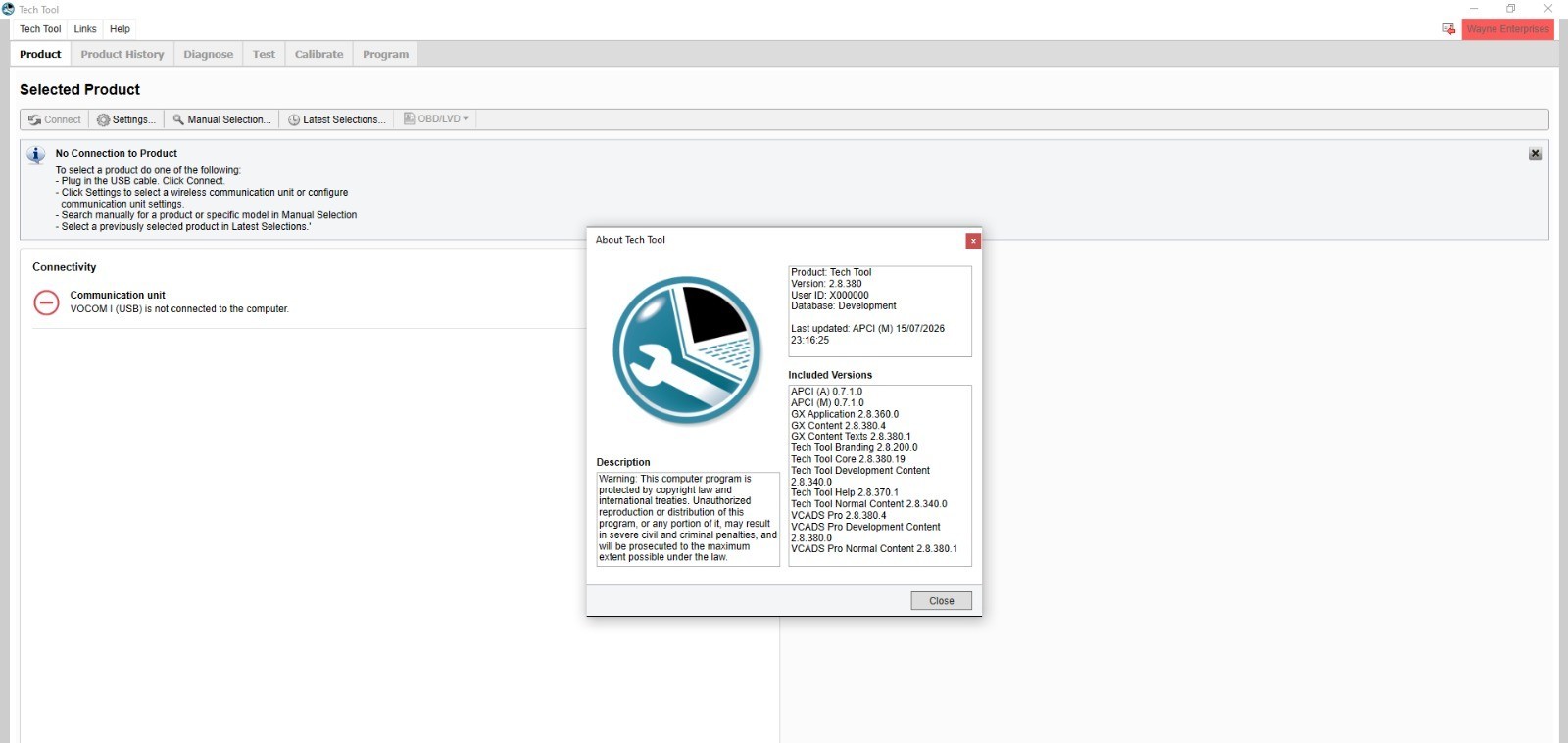 Diagnostic for Volvo PTT 2.8.390 Volvo CE And Mack Devtool