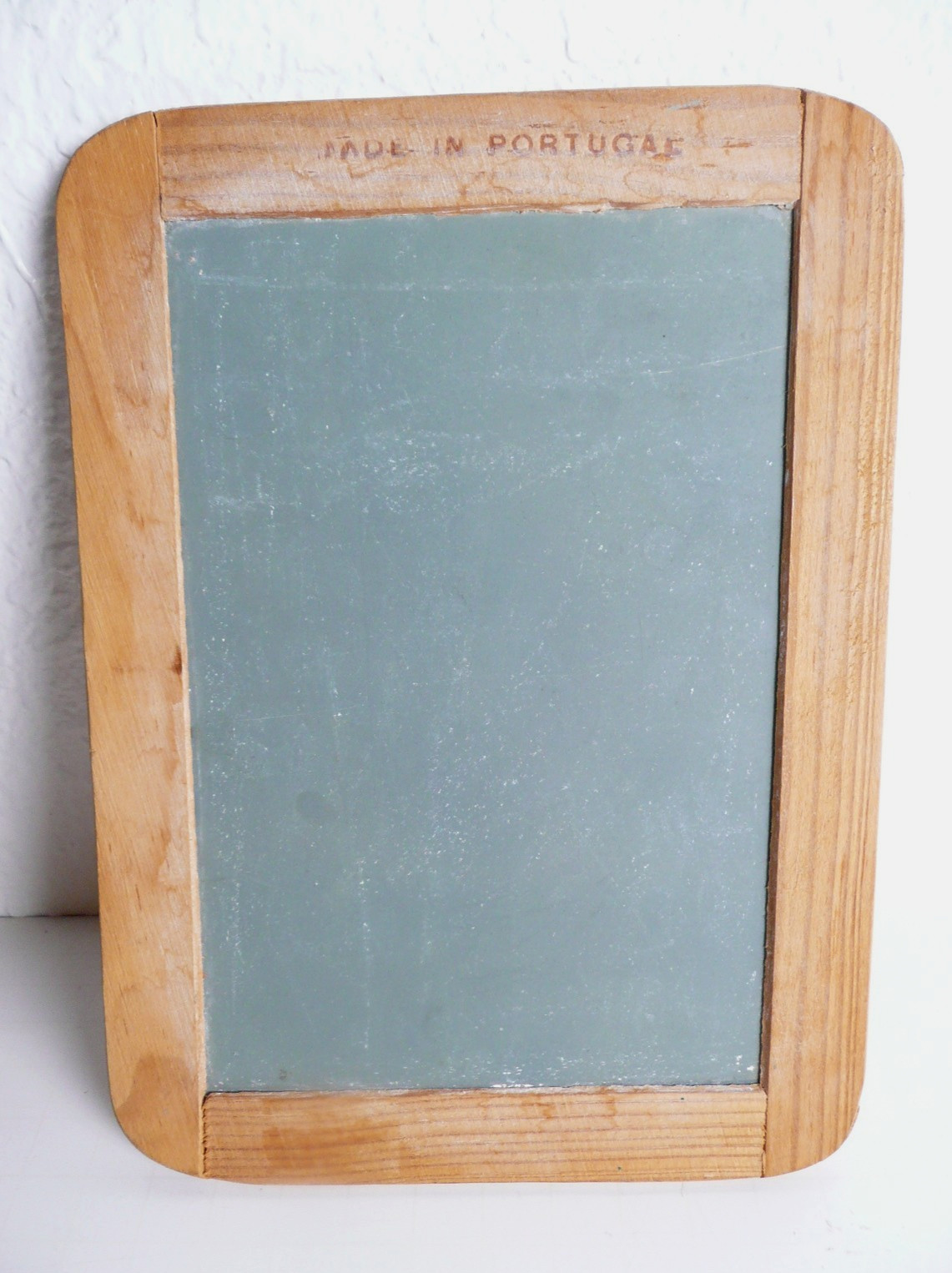 Vintage Schoolhouse Slate Child\'s Chalkboard Wooden Made In Portugal 7.5 x 5.5