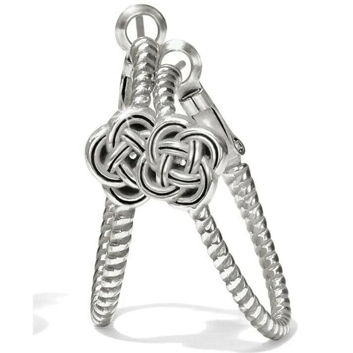 NWTag Brighton INTERLOK KNOT ROPE Lever Back Silver Earrings MSRP $44 NWTag Brighton INTERLOK KNOT ROPE Lever Back Silver Earrings MSRP $44